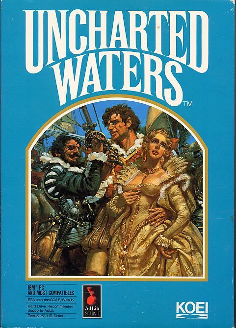 Uncharted Waters box art for Super Nintendo